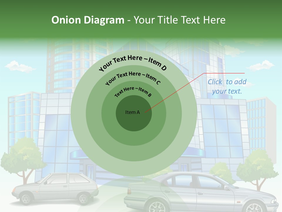 A Car Is Parked In Front Of A Building PowerPoint Template