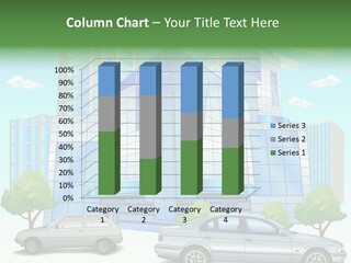 A Car Is Parked In Front Of A Building PowerPoint Template