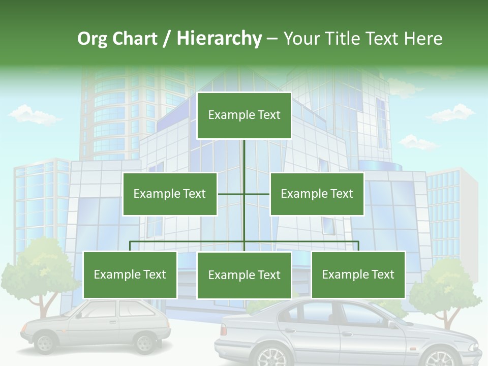 A Car Is Parked In Front Of A Building PowerPoint Template