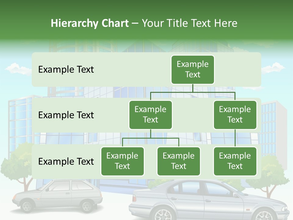 A Car Is Parked In Front Of A Building PowerPoint Template