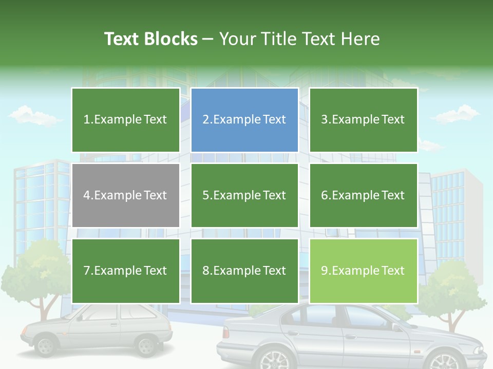 A Car Is Parked In Front Of A Building PowerPoint Template