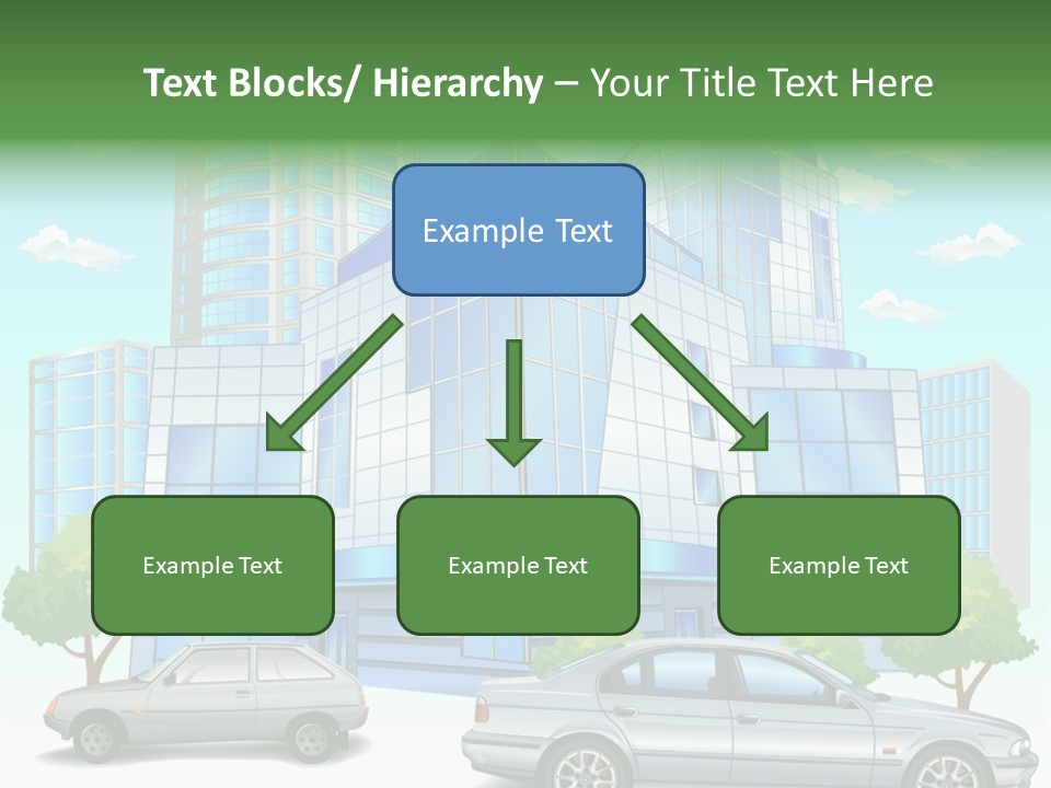 A Car Is Parked In Front Of A Building PowerPoint Template