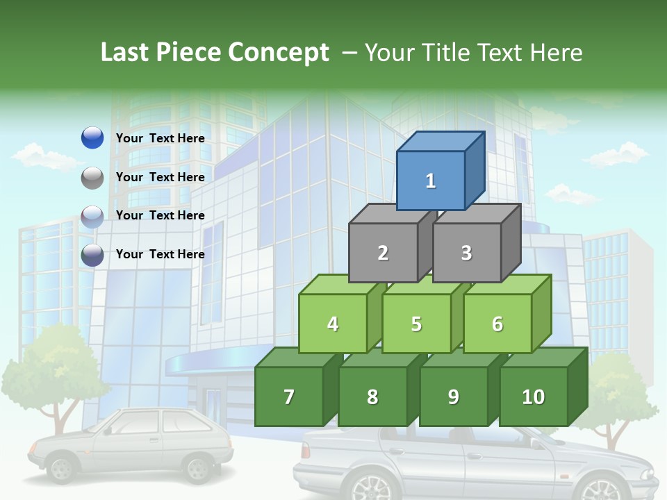 A Car Is Parked In Front Of A Building PowerPoint Template