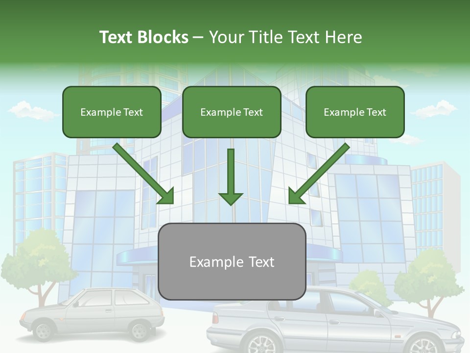 A Car Is Parked In Front Of A Building PowerPoint Template