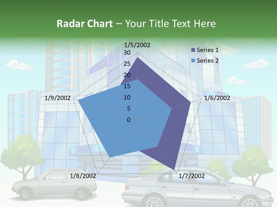 A Car Is Parked In Front Of A Building PowerPoint Template
