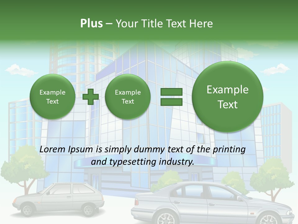A Car Is Parked In Front Of A Building PowerPoint Template