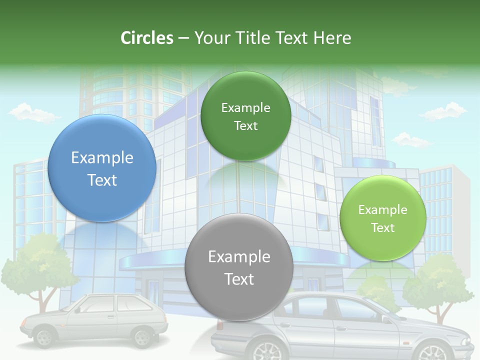 A Car Is Parked In Front Of A Building PowerPoint Template