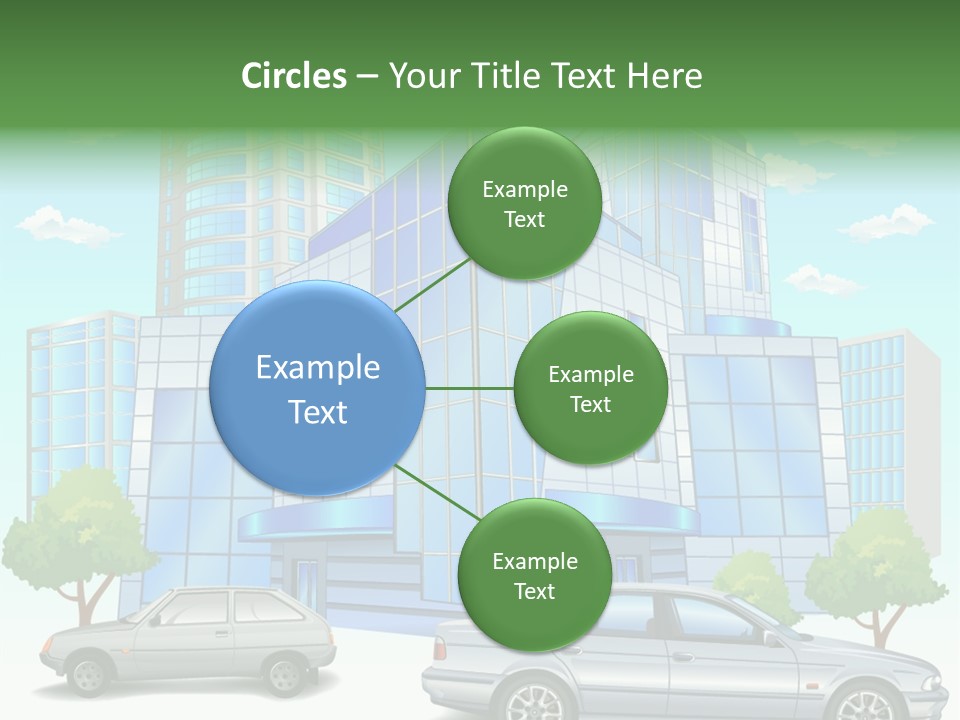 A Car Is Parked In Front Of A Building PowerPoint Template