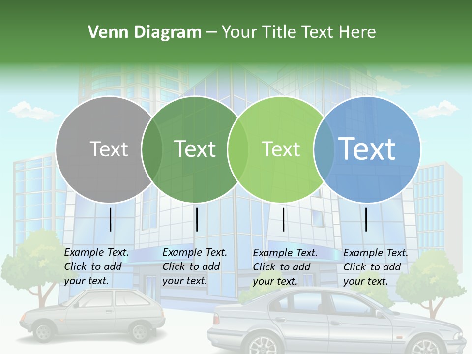 A Car Is Parked In Front Of A Building PowerPoint Template