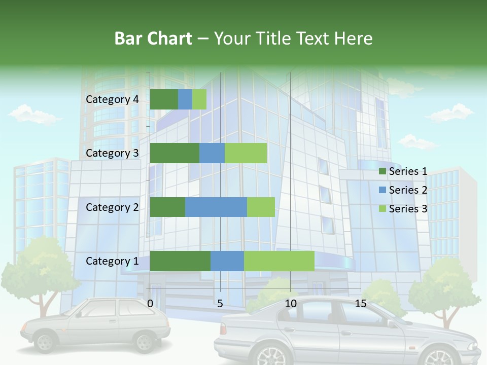 A Car Is Parked In Front Of A Building PowerPoint Template
