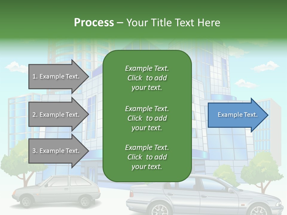 A Car Is Parked In Front Of A Building PowerPoint Template