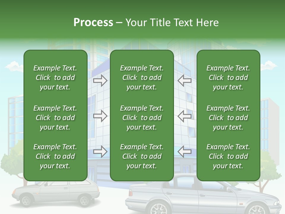 A Car Is Parked In Front Of A Building PowerPoint Template