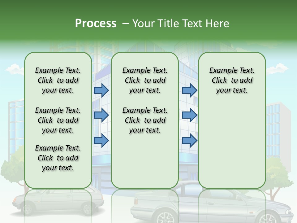 A Car Is Parked In Front Of A Building PowerPoint Template