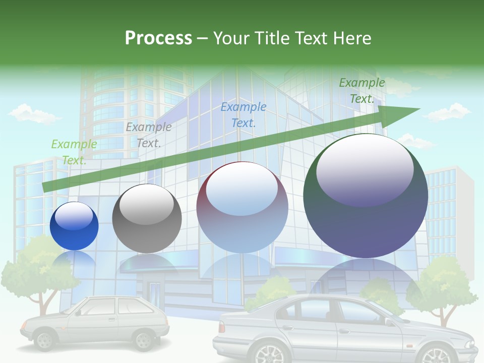 A Car Is Parked In Front Of A Building PowerPoint Template