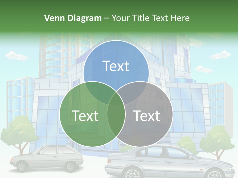 A Car Is Parked In Front Of A Building PowerPoint Template