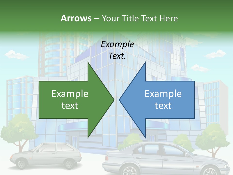 A Car Is Parked In Front Of A Building PowerPoint Template