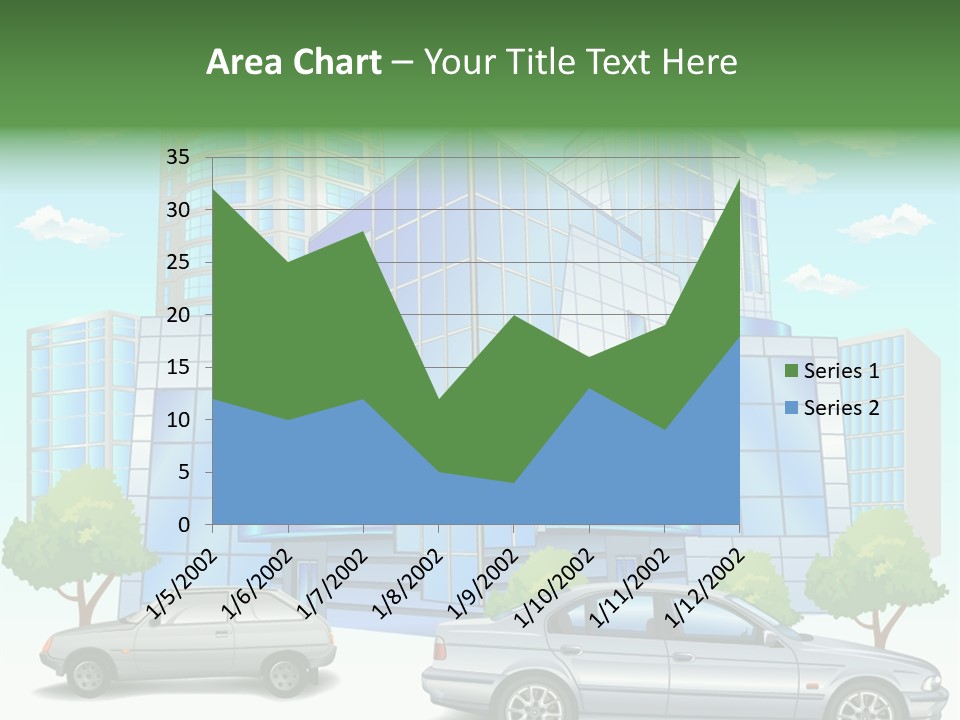 A Car Is Parked In Front Of A Building PowerPoint Template