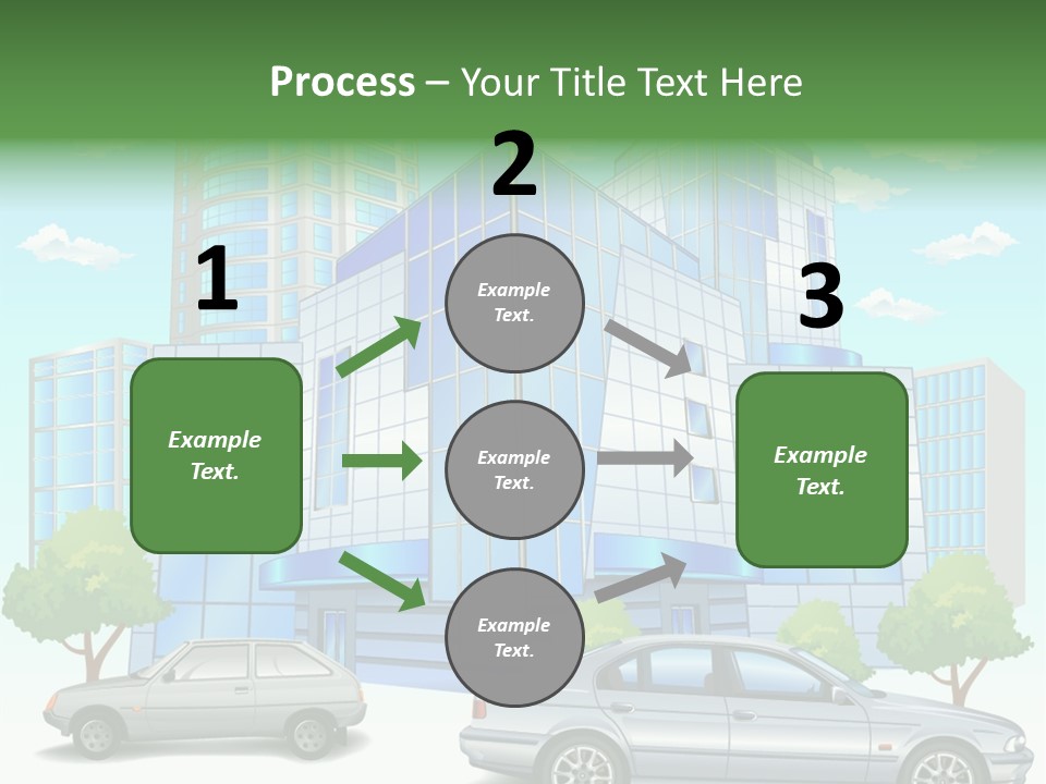 A Car Is Parked In Front Of A Building PowerPoint Template