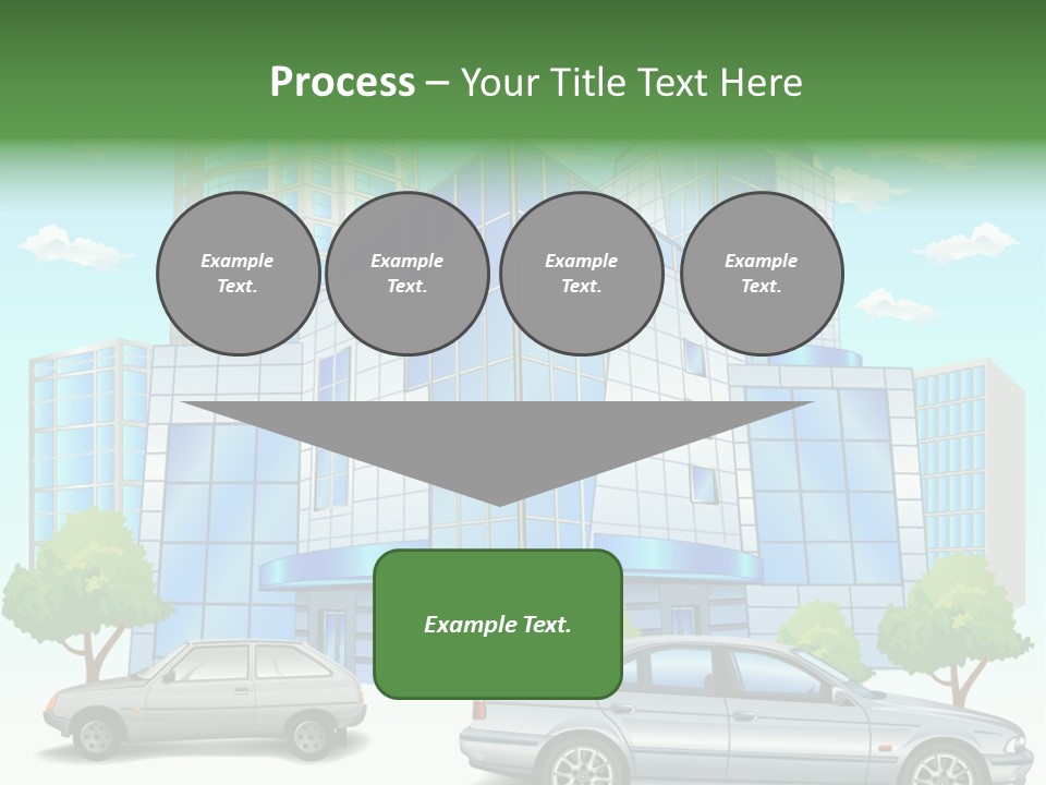 A Car Is Parked In Front Of A Building PowerPoint Template