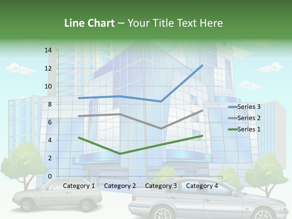 A Car Is Parked In Front Of A Building PowerPoint Template