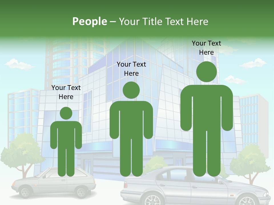 A Car Is Parked In Front Of A Building PowerPoint Template