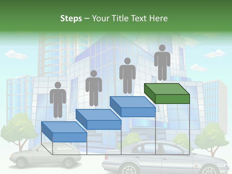 A Car Is Parked In Front Of A Building PowerPoint Template