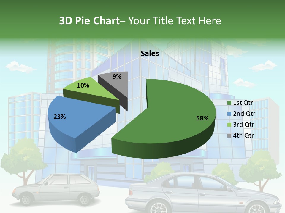 A Car Is Parked In Front Of A Building PowerPoint Template