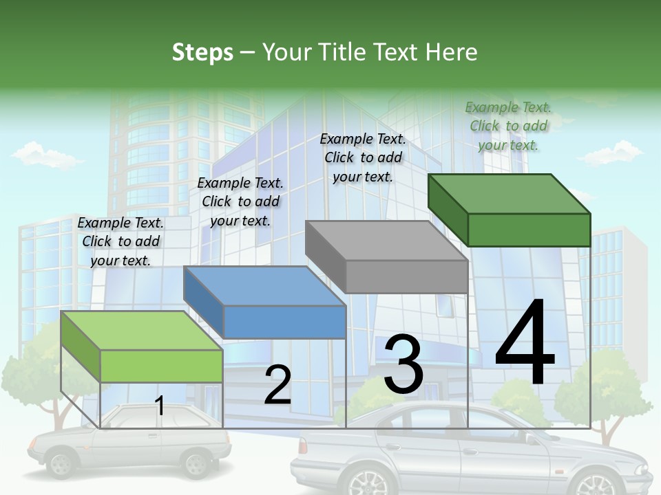 A Car Is Parked In Front Of A Building PowerPoint Template