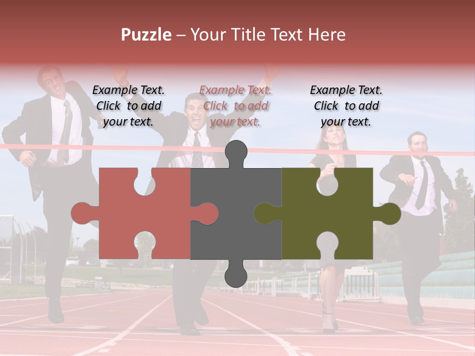 Track Finish Athletic PowerPoint Template