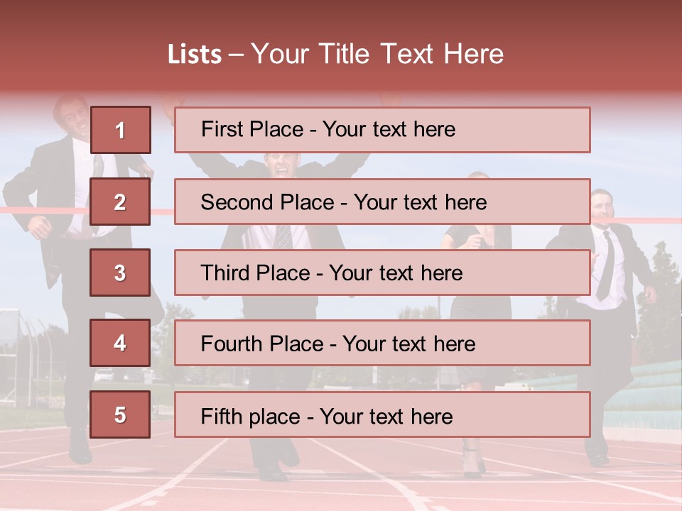 Track Finish Athletic PowerPoint Template
