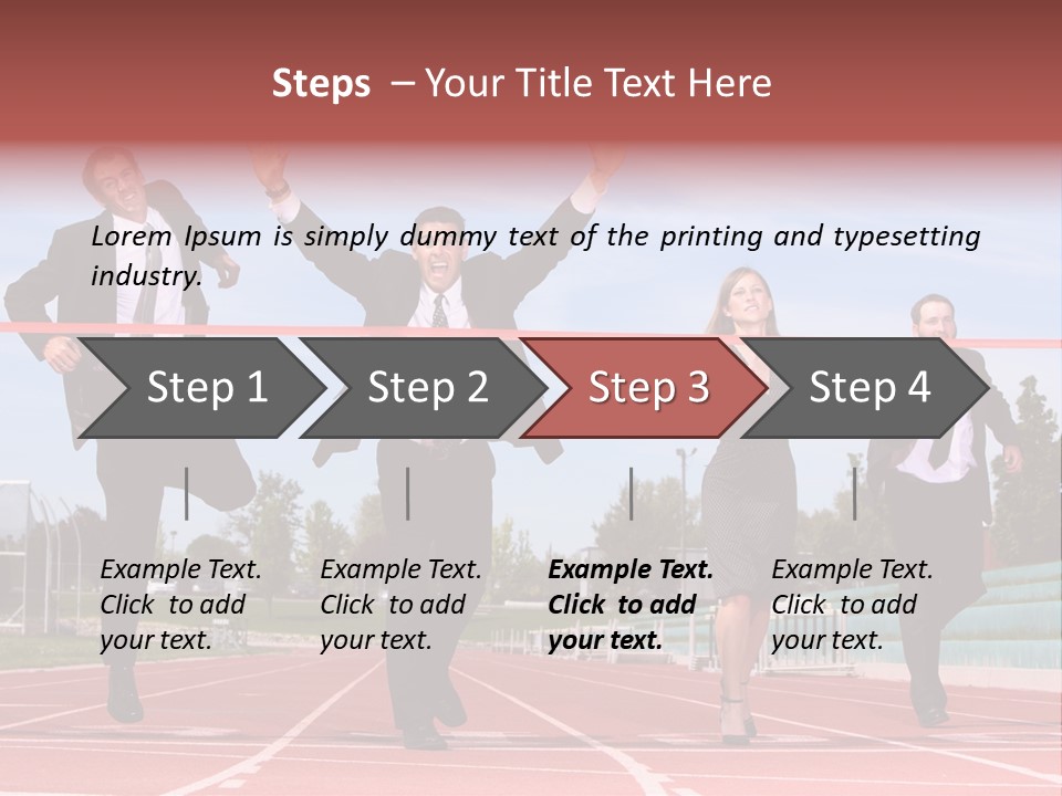 Track Finish Athletic PowerPoint Template