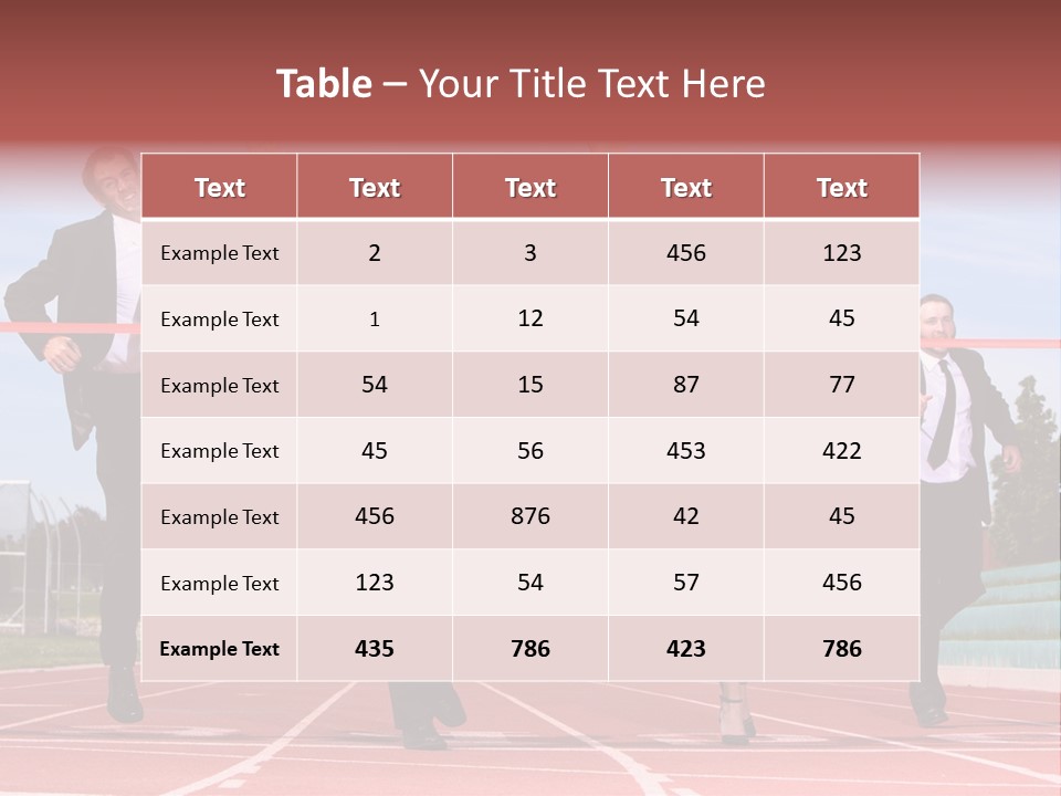 Track Finish Athletic PowerPoint Template