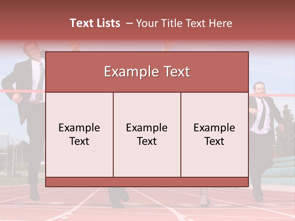 Track Finish Athletic PowerPoint Template