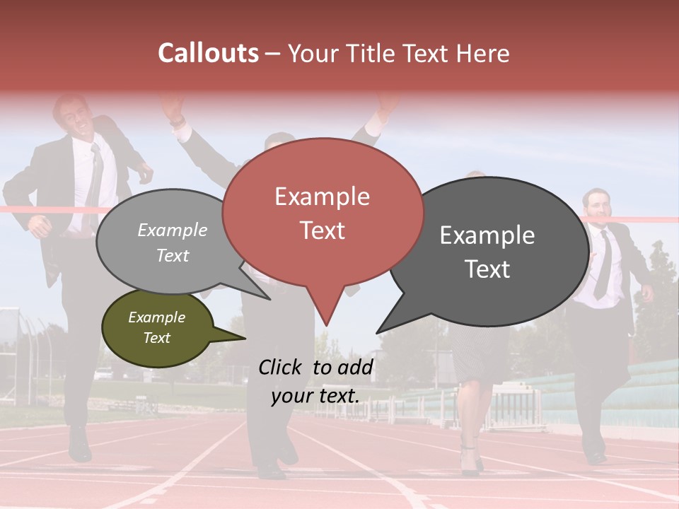 Track Finish Athletic PowerPoint Template