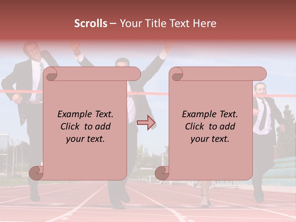 Track Finish Athletic PowerPoint Template