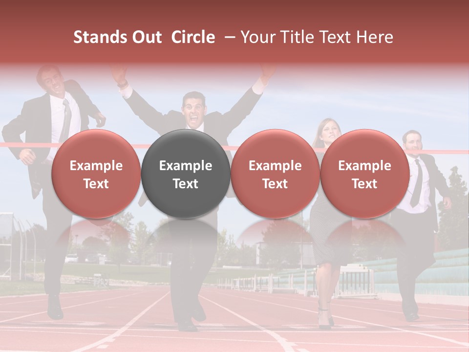 Track Finish Athletic PowerPoint Template