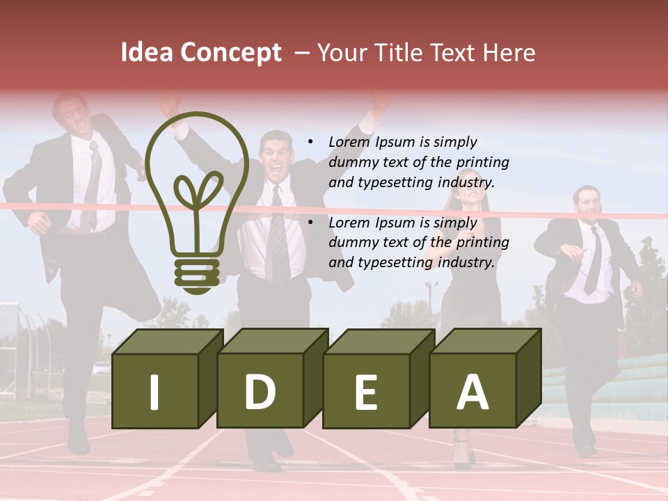 Track Finish Athletic PowerPoint Template