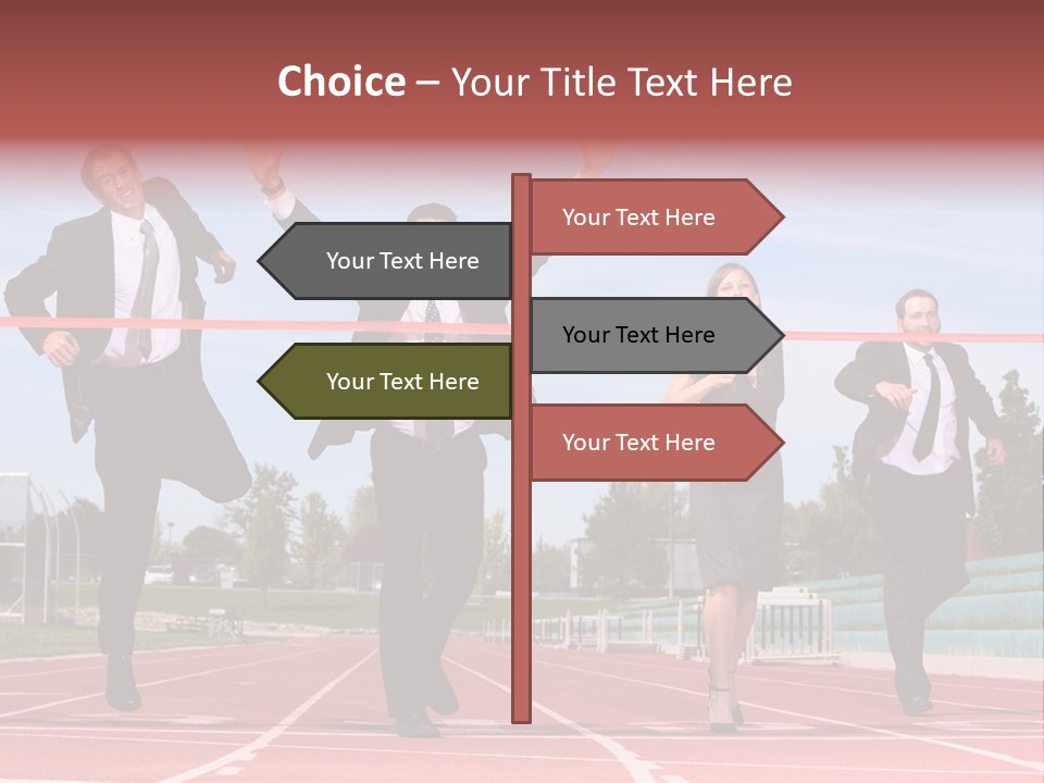 Track Finish Athletic PowerPoint Template