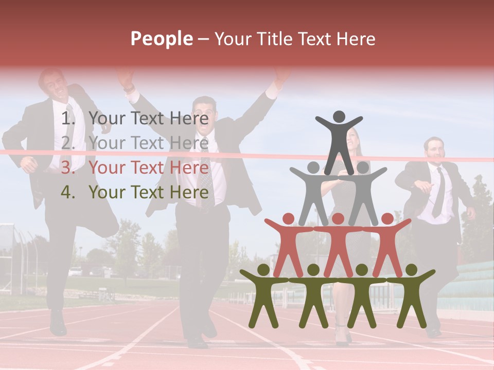 Track Finish Athletic PowerPoint Template