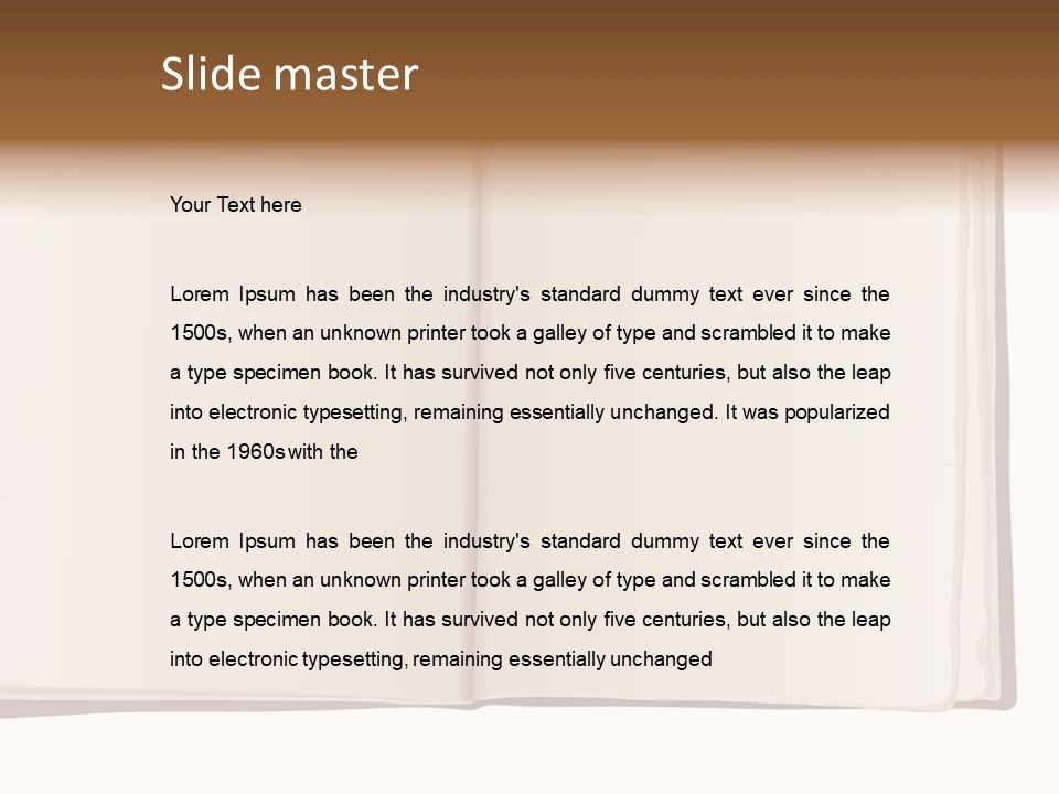 Vintage Page Illustration PowerPoint Template