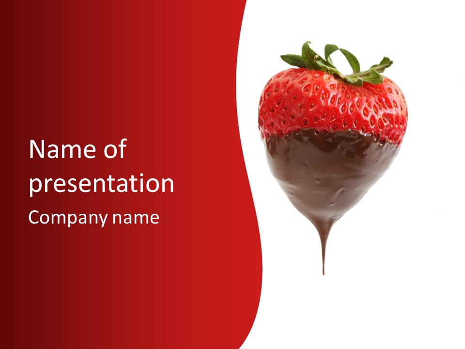 Isolated Dipped Fruit PowerPoint Template