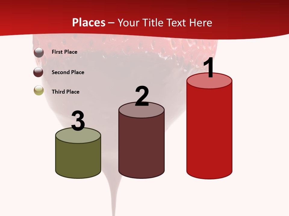 Isolated Dipped Fruit PowerPoint Template