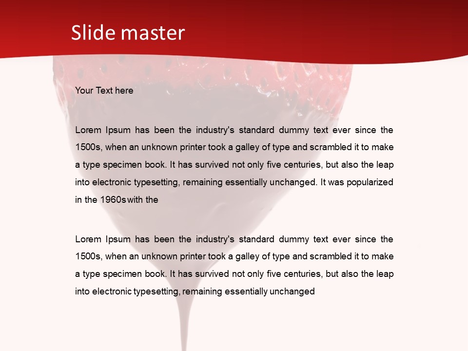 Isolated Dipped Fruit PowerPoint Template