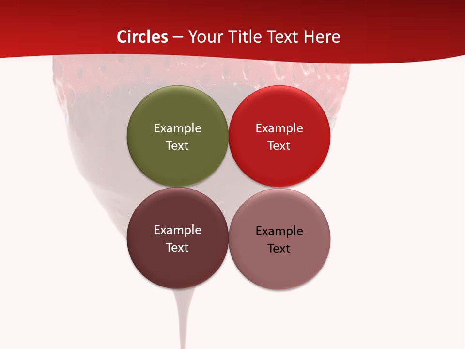 Isolated Dipped Fruit PowerPoint Template