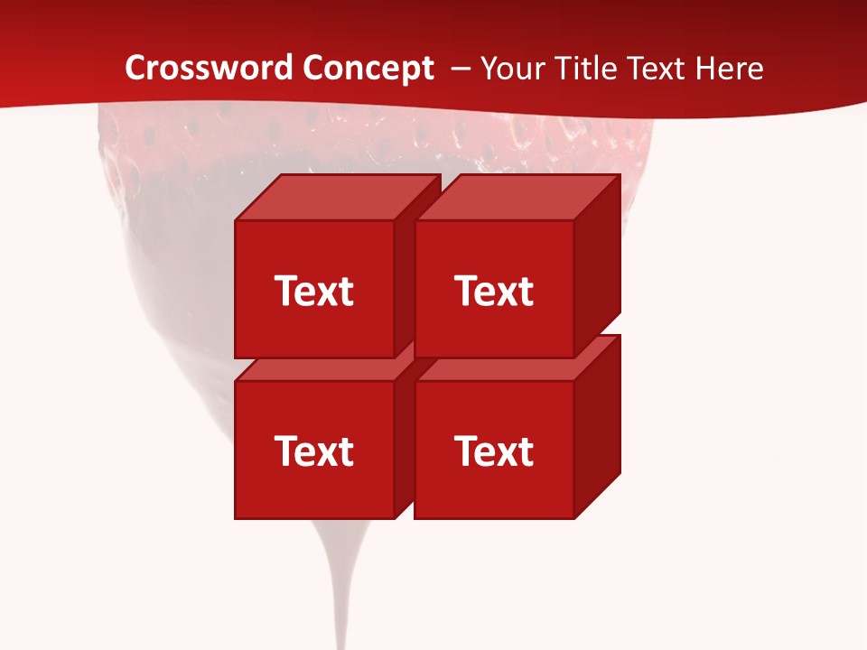 Isolated Dipped Fruit PowerPoint Template