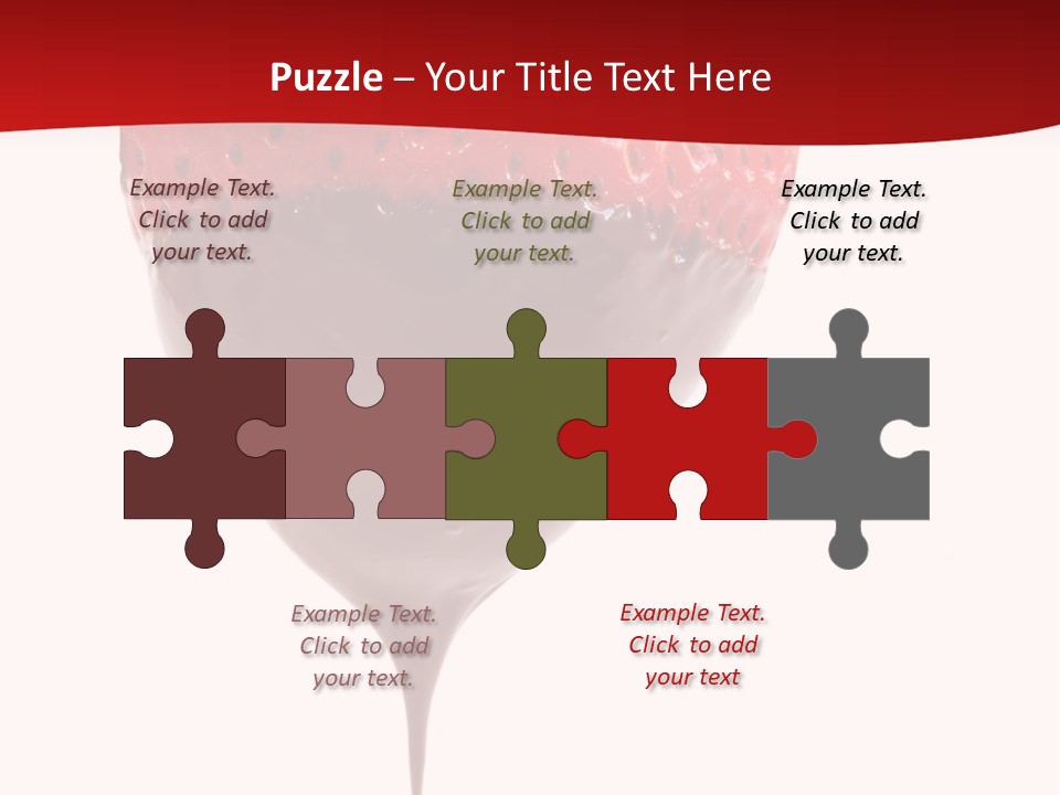 Isolated Dipped Fruit PowerPoint Template