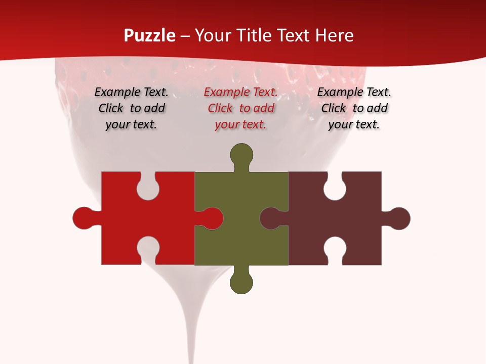 Isolated Dipped Fruit PowerPoint Template