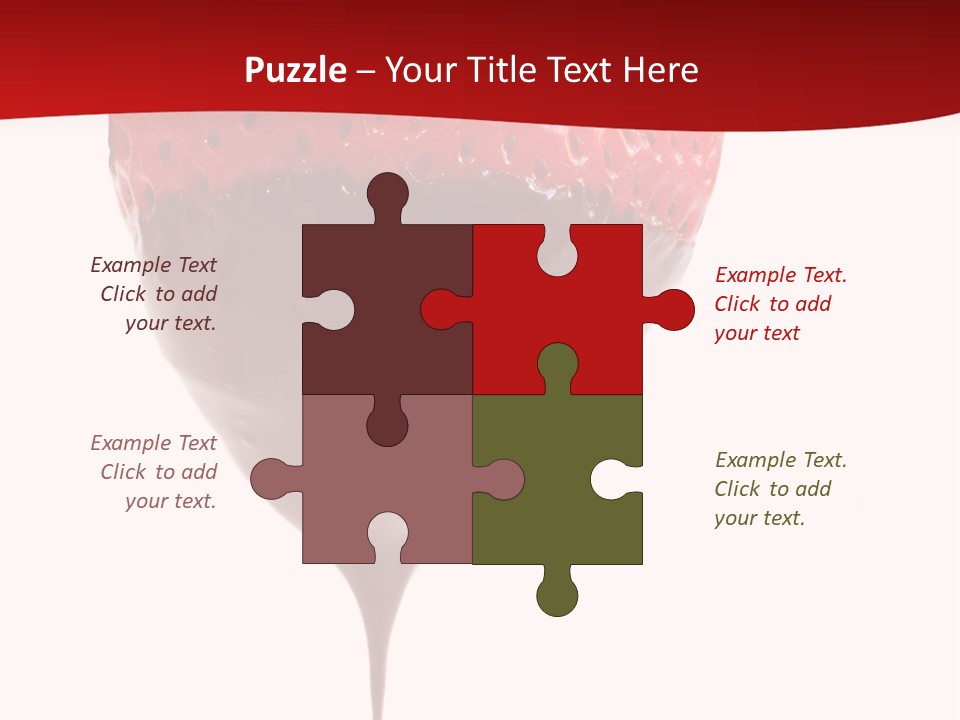 Isolated Dipped Fruit PowerPoint Template