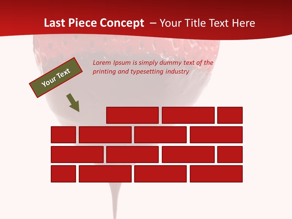 Isolated Dipped Fruit PowerPoint Template