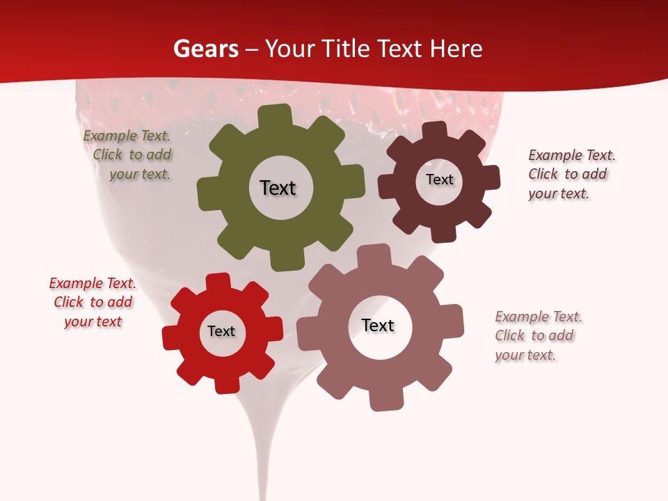 Isolated Dipped Fruit PowerPoint Template